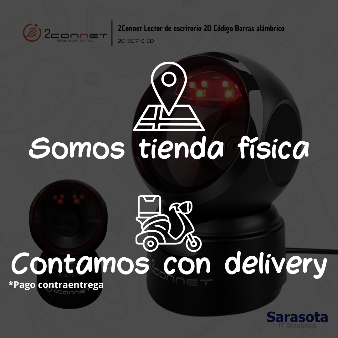 accesorios para electronica - 2Connet Lector códigos de barra 2D Omnidireccional 1
