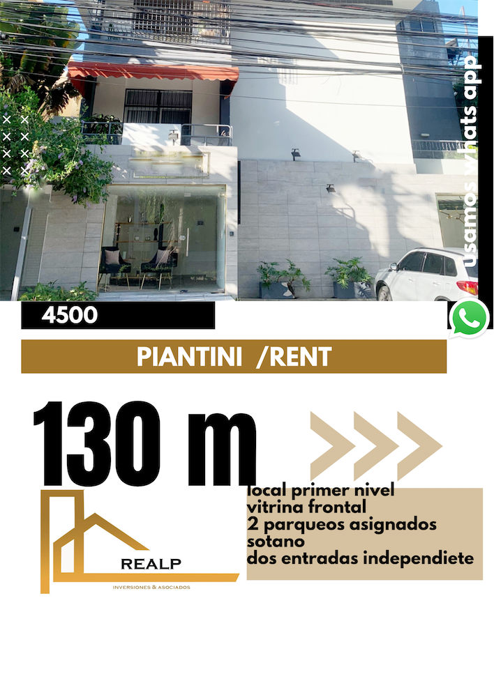 oficinas y locales comerciales - Local en Piantini 130 m