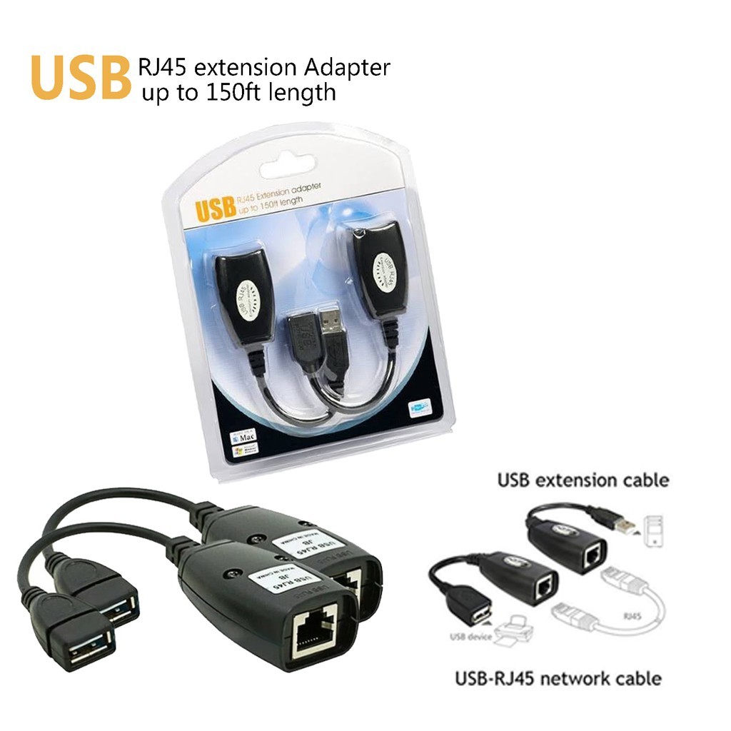 accesorios para electronica - USB adaptador de extensión rj45 (150 pies) 1