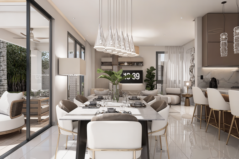 casas vacacionales y villas - Villas en Plano en Vista Cana Punta Cana 5