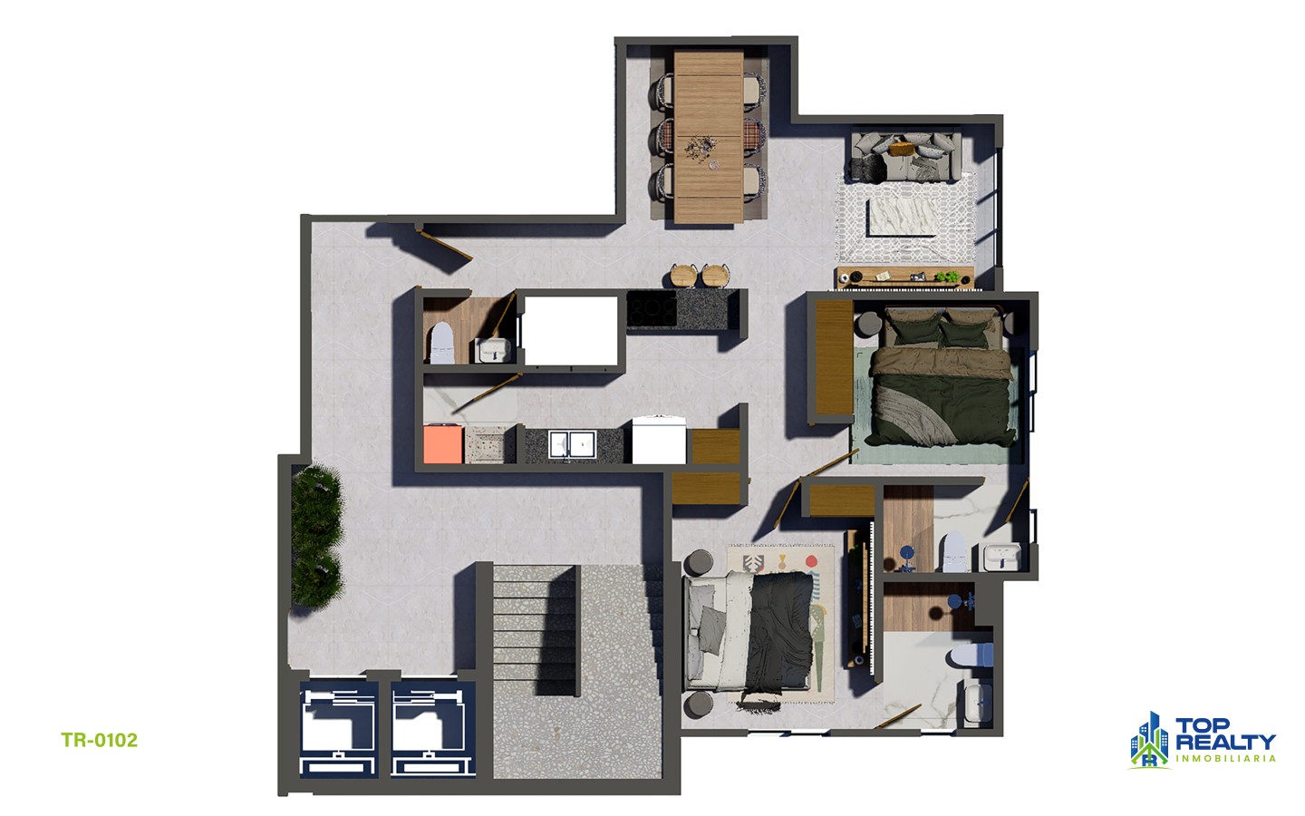 apartamentos - TR-0102-B Estilo y Comodidad: Residencias 2 Hab. con Amenidades Premium 6