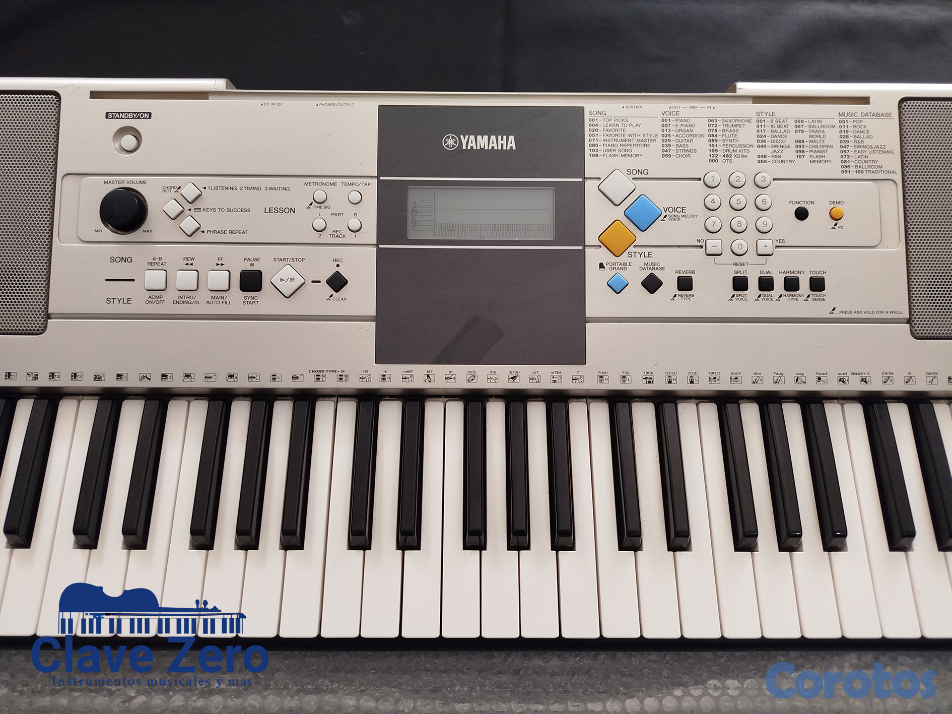 instrumentos musicales - PIANO YAMAHA YPT 320 5 OCTAVAS SENSIBLE.   2