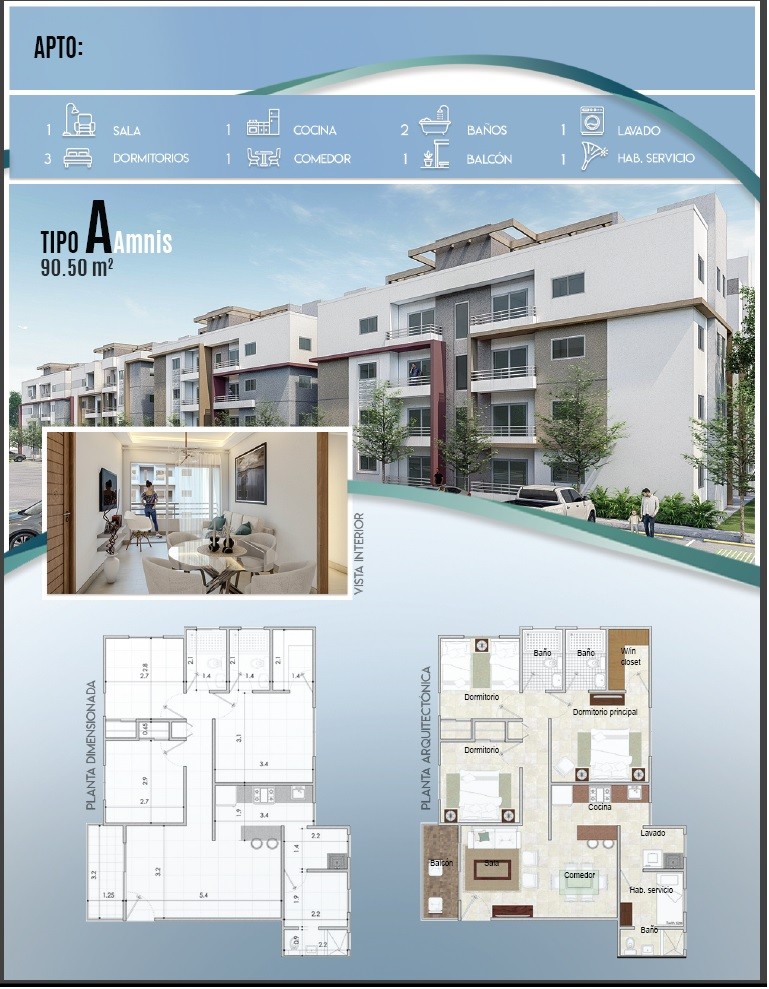 apartamentos - Residencial Terrazas del Arroyo / Av. Jacobo Majluta.