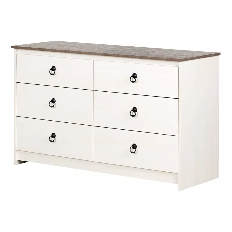 muebles y colchones - mesita de noche de 6 cajones 0