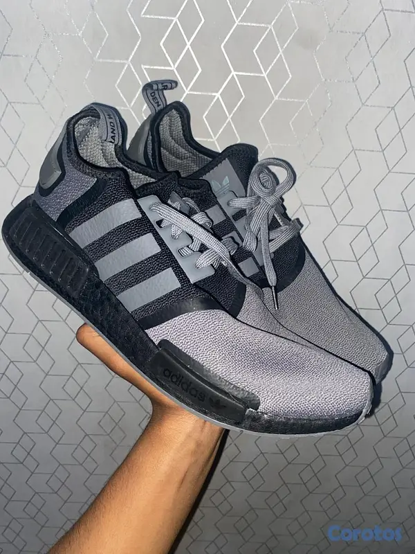 zapatos para hombre - Tenis Adidas NMD originales – gris/negro, totalmen 4
