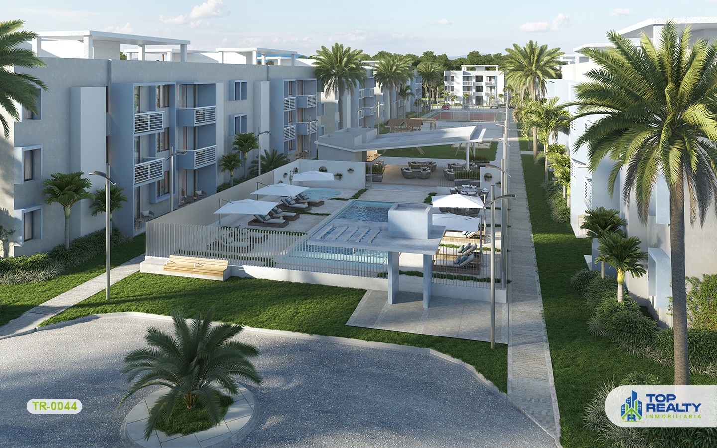 casas vacacionales y villas - TR-0044: Proyecto de apartamentos en Punta Cana,  zona de constante dinámica. 1