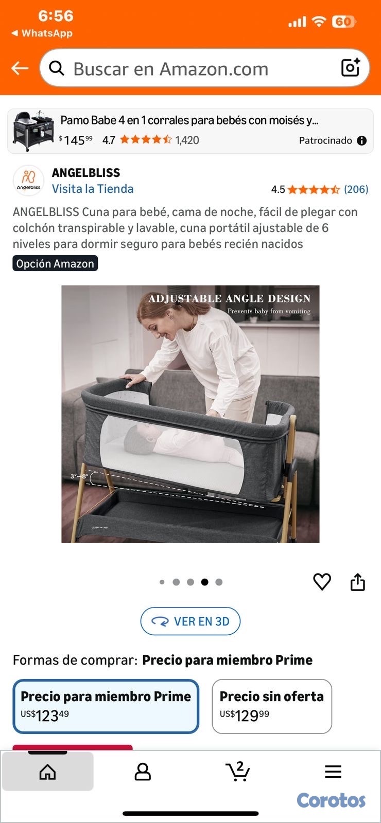 coches y sillas - Cuna  para bebé (nueva) 4