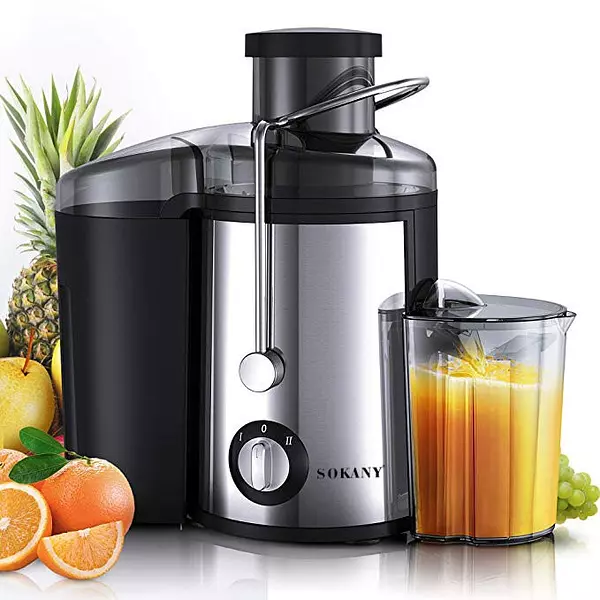 electrodomesticos - Extractor de jugo electrico Sokany  para frutas y verduras  2
