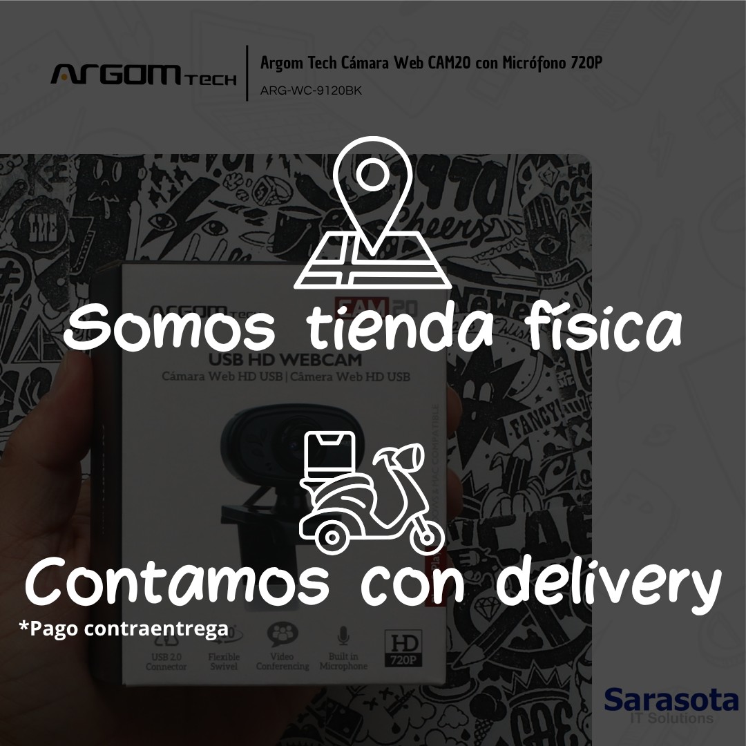 camaras y audio - Argom Tech Cámara Web CAM20 con Micrófono 720P 3