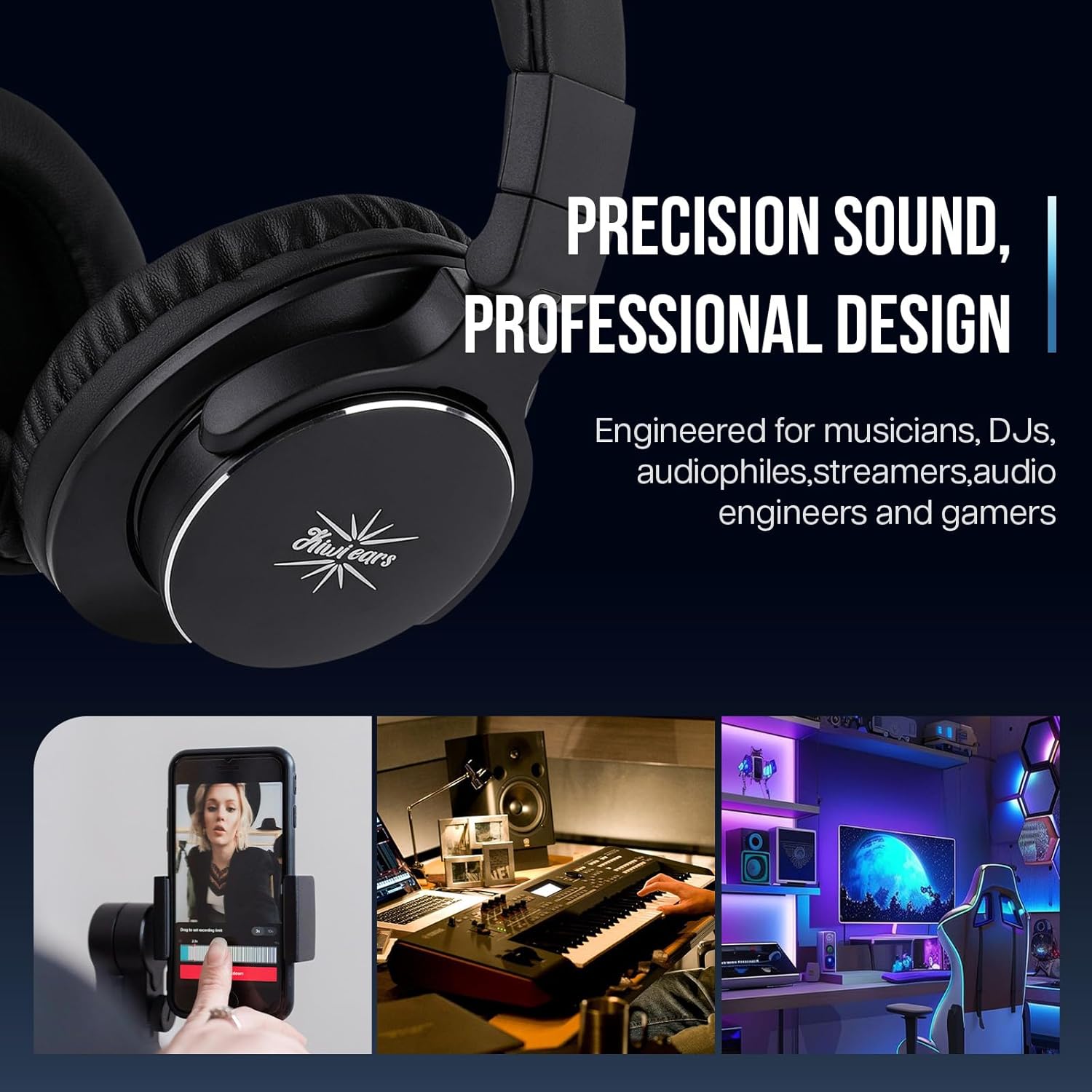 camaras y audio - Kiwi Ears Division 40mm DD Auriculares con cable 5