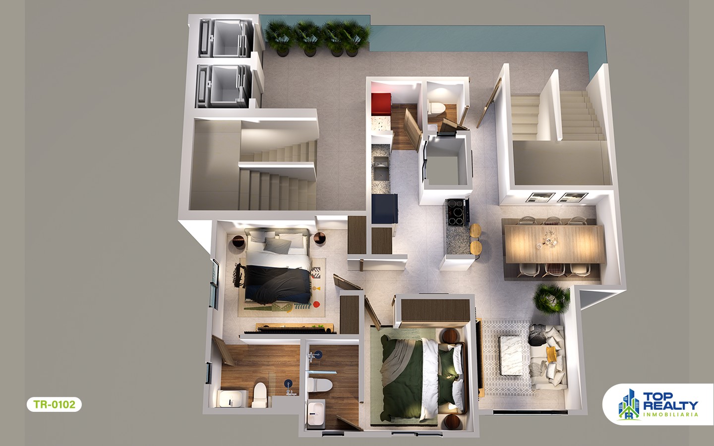 apartamentos - TR-0102-B Estilo y Comodidad: Residencias 2 Hab. con Amenidades Premium 7