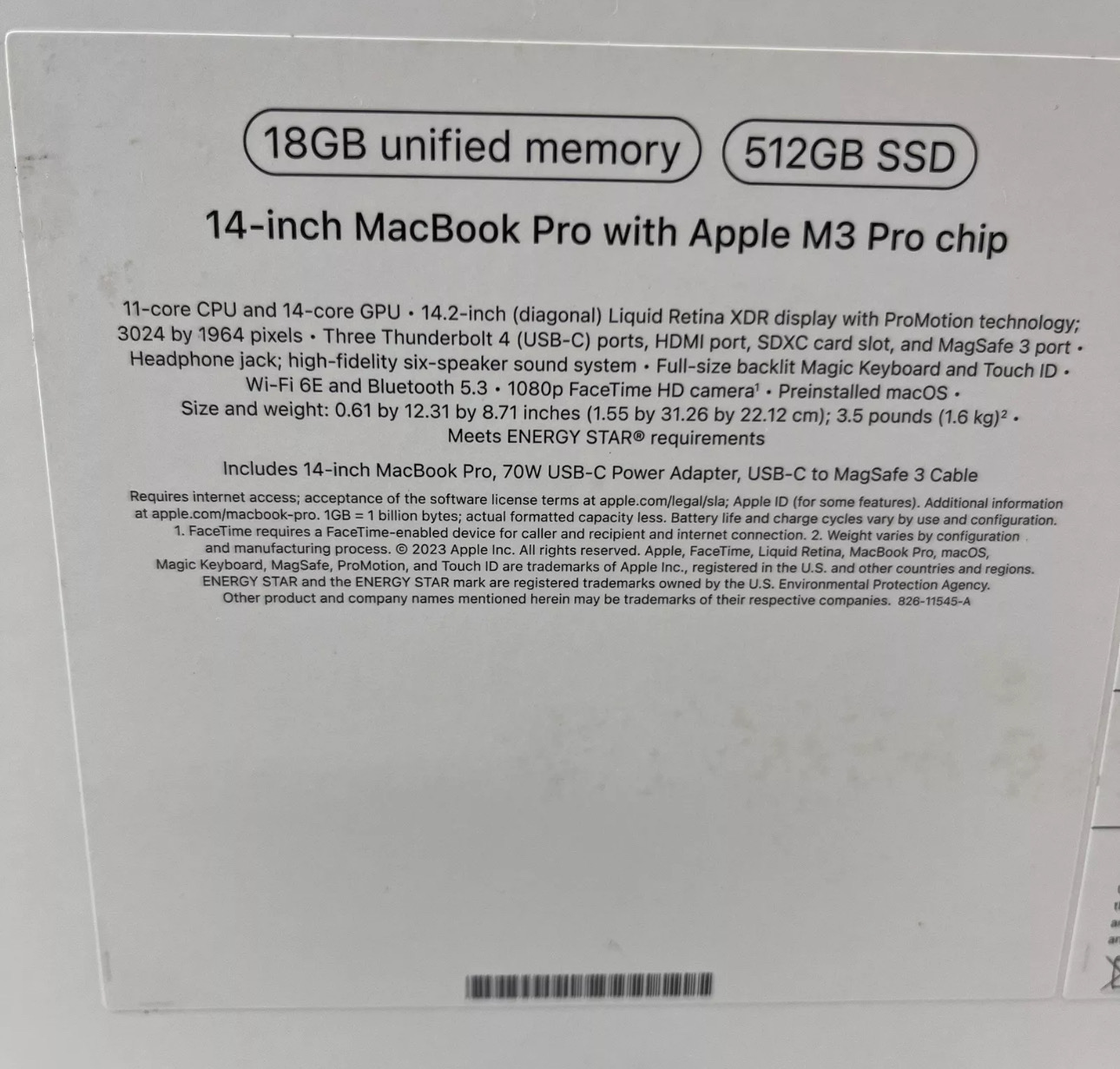 computadoras y laptops - MacBook Pro 14” M3 Pro 18GB/512GB Space Black 5