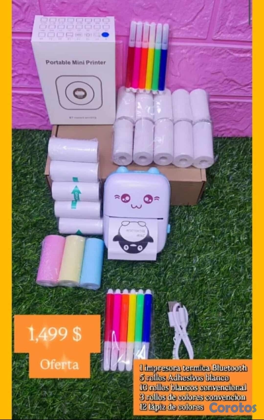 impresoras y scanners - Impresora termica Bluetooth con 12 rollos de papel termico 