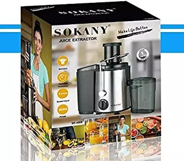 electrodomesticos - Extractor de jugo electrico Sokany  para frutas y verduras  3