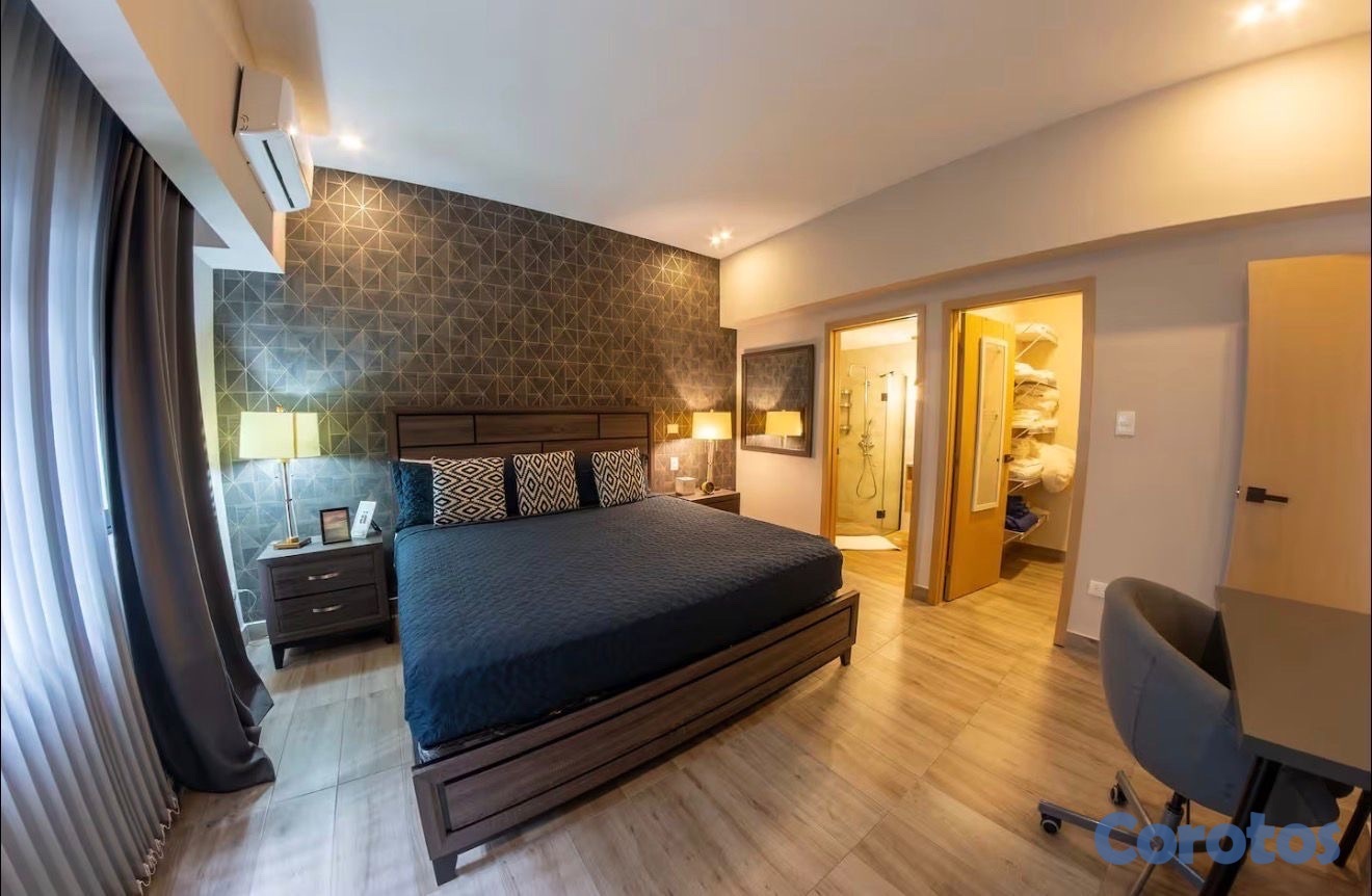 apartamentos - vendo piantini amueblado piso 7 una habitación 1.5 baños parqueo balcón integrad 7