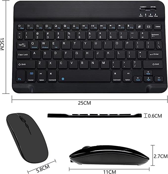 hobby y coleccion - Combo de teclado y mouse Bluetooth ultradelgado, recargable portátil inalambrico 0