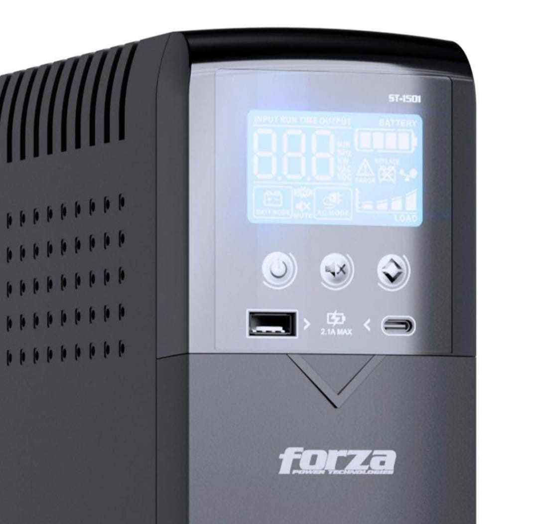 computadoras y laptops - UPS Inteligente Forza 1.5K / 900W con Pantalla LCD interactiva, 10 tomacorriente 4