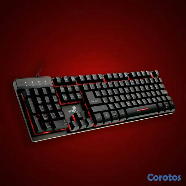 computadoras y laptops - TECLADO GAMER XTECH XTK-520S, USB, ESPAÑOL, MULTIMEDIA, LUZ DE FONDO 3 COLORES 1