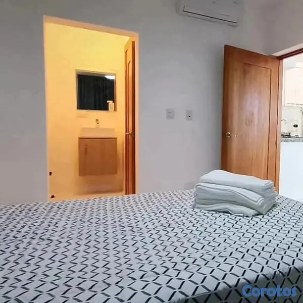 apartamentos - estudio amueblado 1er piso con patio en los álamo próximo al homs  2