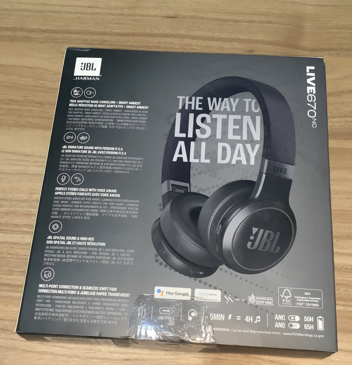 accesorios para electronica - Audifonos JBL Live 670nc con cancelación de sonido activa 2
