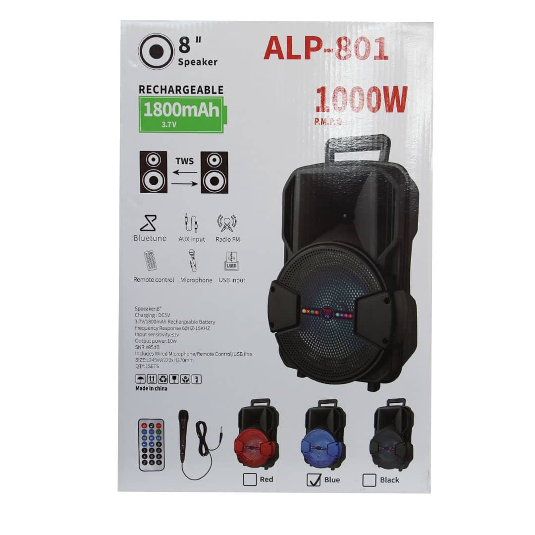 camaras y audio - Bocina de 8 pulgada ALP-801, incluye micrófono 3