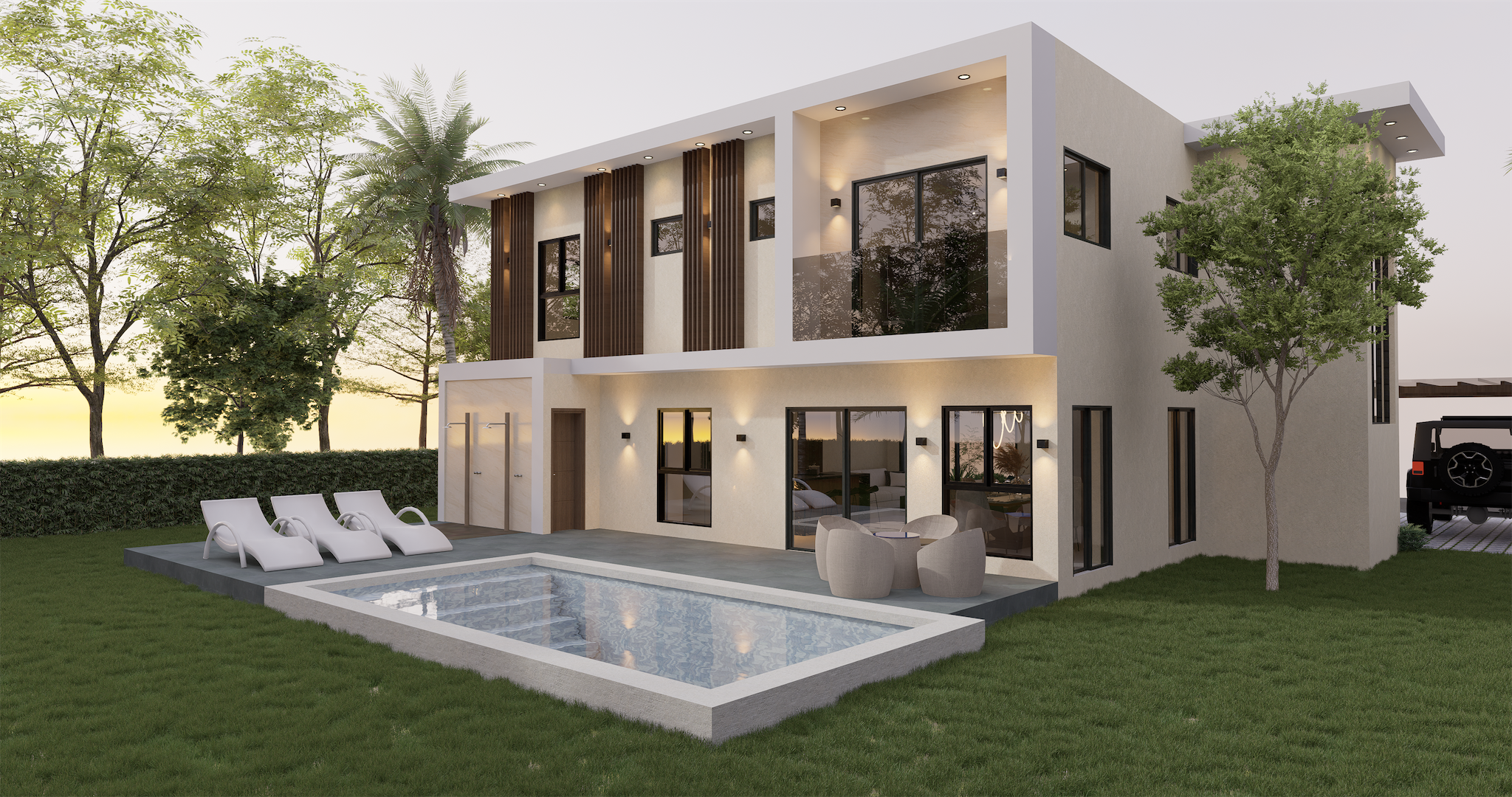 casas vacacionales y villas - Venta de villas de 527mts en vista cana con opción a piscina  1