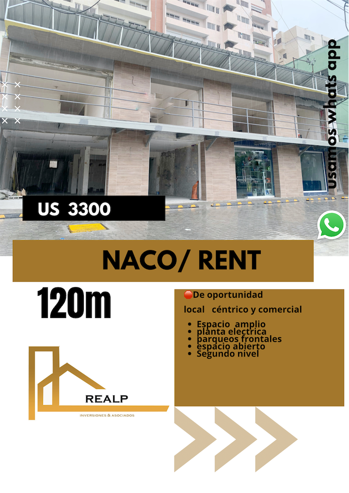 oficinas y locales comerciales - Local amplio en Naco