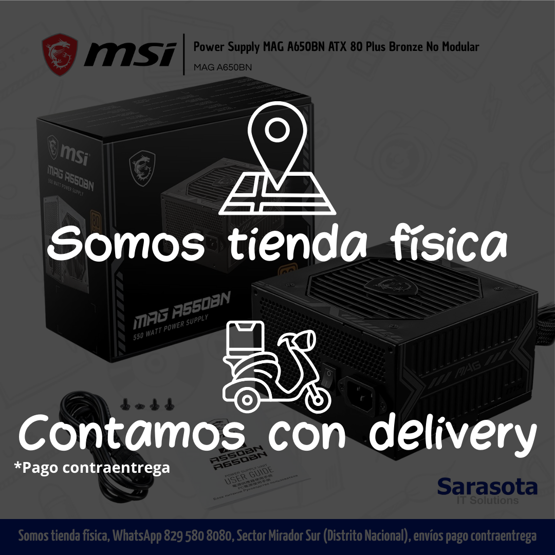 accesorios para electronica - Msi Power Supply MAG A650BN ATX 80 Plus Bronze  1