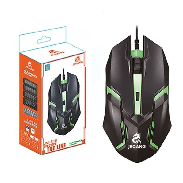 accesorios para electronica - Mouse gamer USB JM - 318 RGB. 
