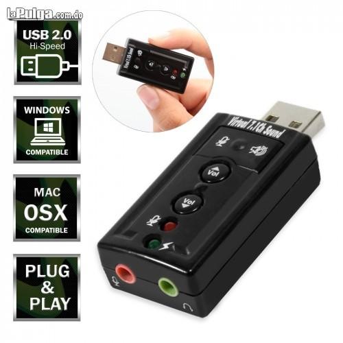 Adaptador USB de sonido - audio para PC 7.1 1