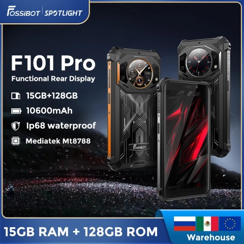 accesorios para electronica - Celular de alta duración reforzada fossibot f101 pro 15gb+128gb batería 10600