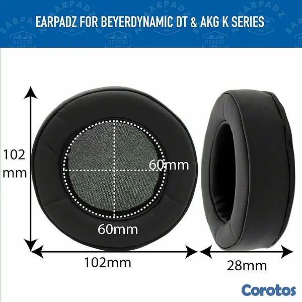 camaras y audio - Almohadillas Dekoni para Beyerdynamic DT770 DT990 7