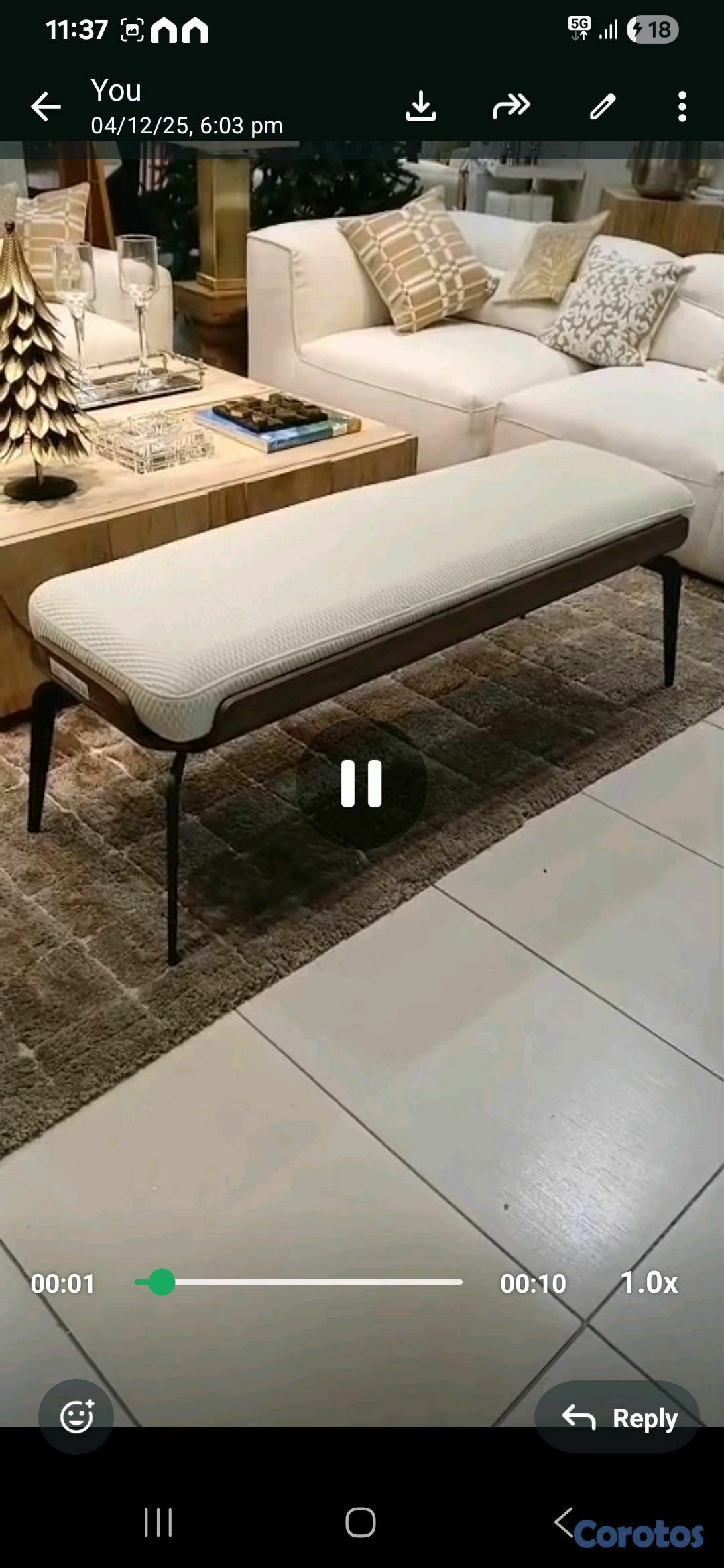 muebles y colchones - Otoman / Banco moderno, multifuncional 6