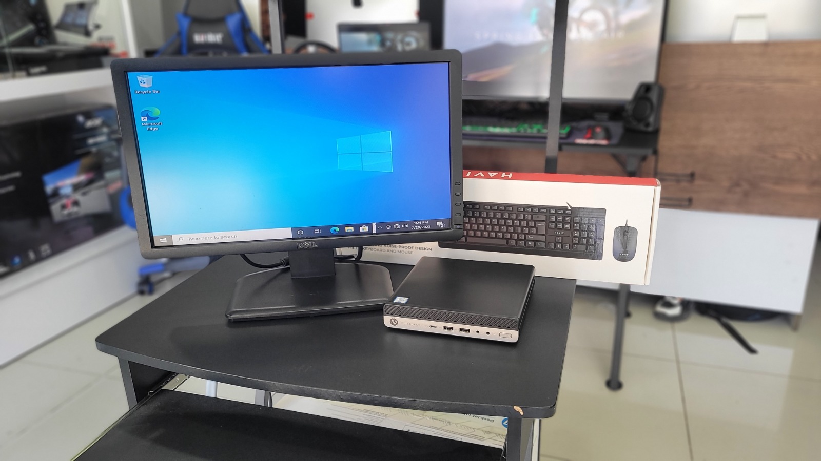 computadoras y laptops - COMPUTADORA COMPLETA Micro HP Elitedesk g3 i7 7ma