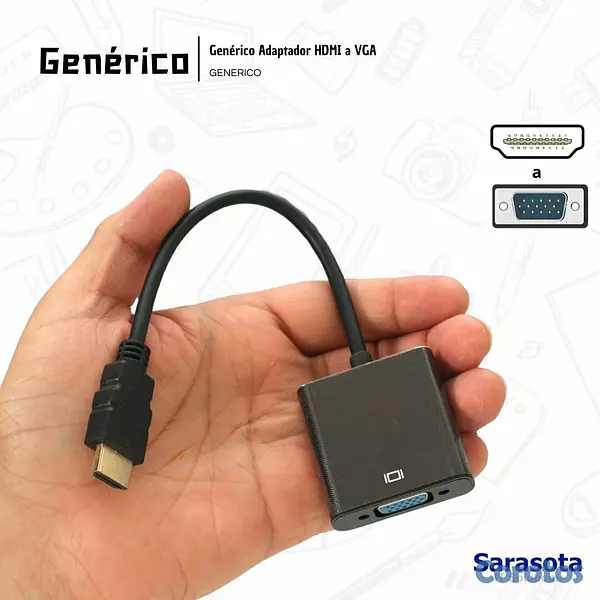 accesorios para electronica - Genérico Adaptador HDMI a VGA 3