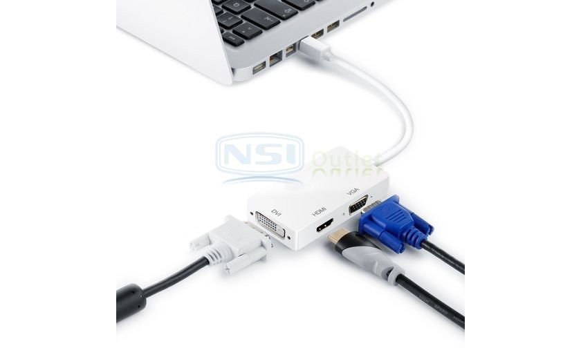 computadoras y laptops - Adaptador Mini DisplayPort a HDMI VGA Y DVI 4