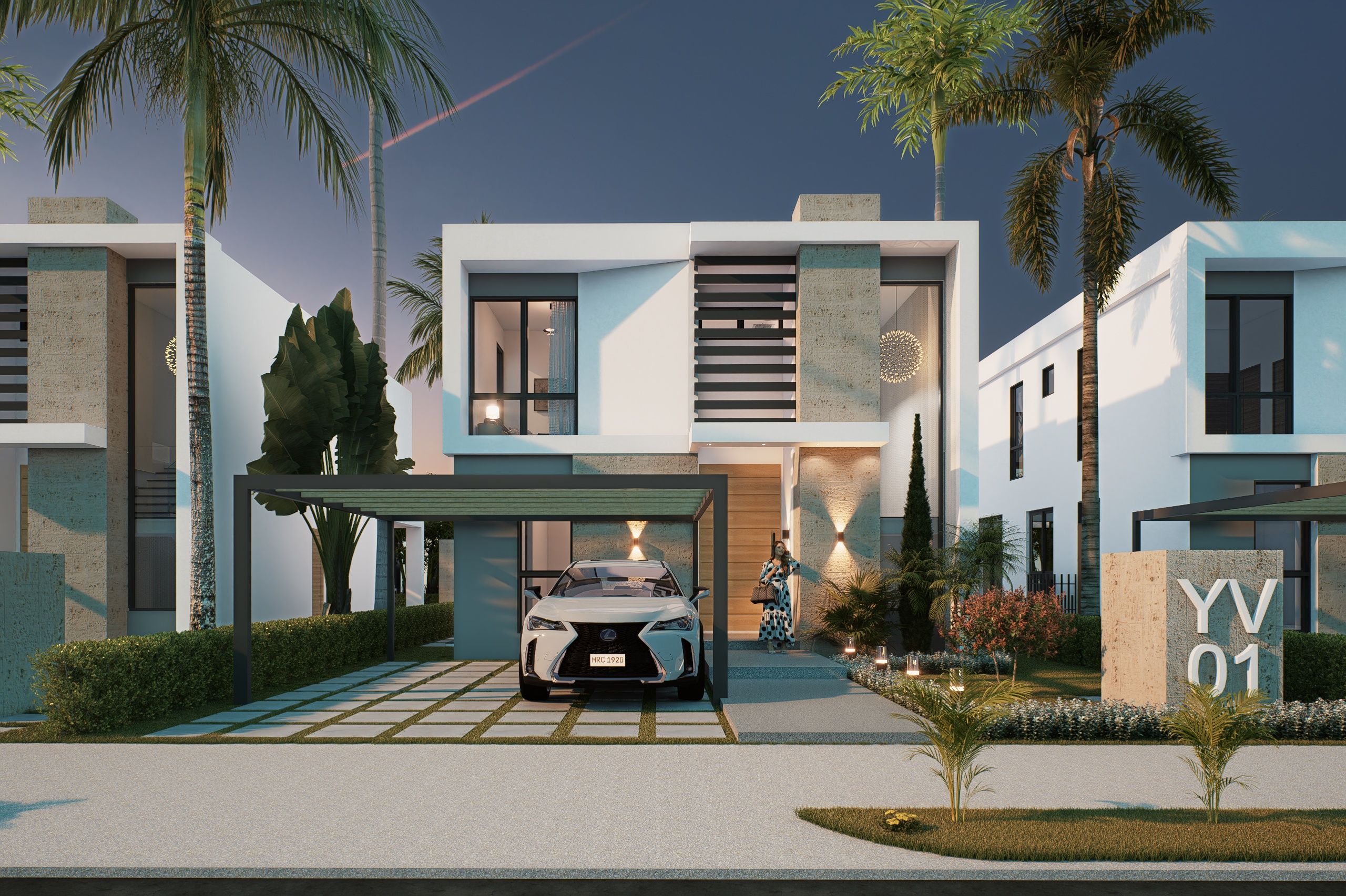 casas vacacionales y villas - Villas en Plano en Vista Cana Punta Cana 8