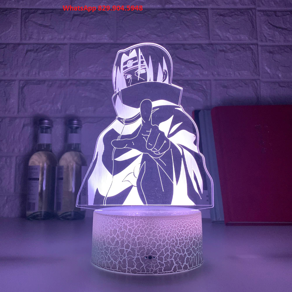 hobby y coleccion - Lampara 3D Naruto Uchiha Itachi