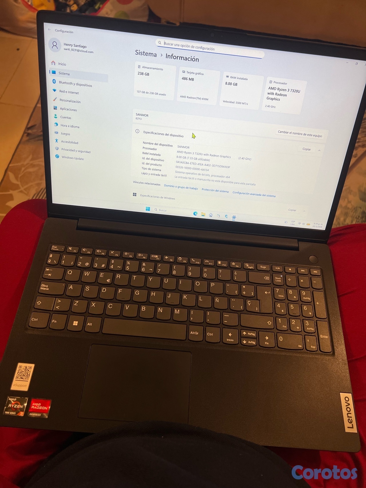 computadoras y laptops - laptop lenovo 8