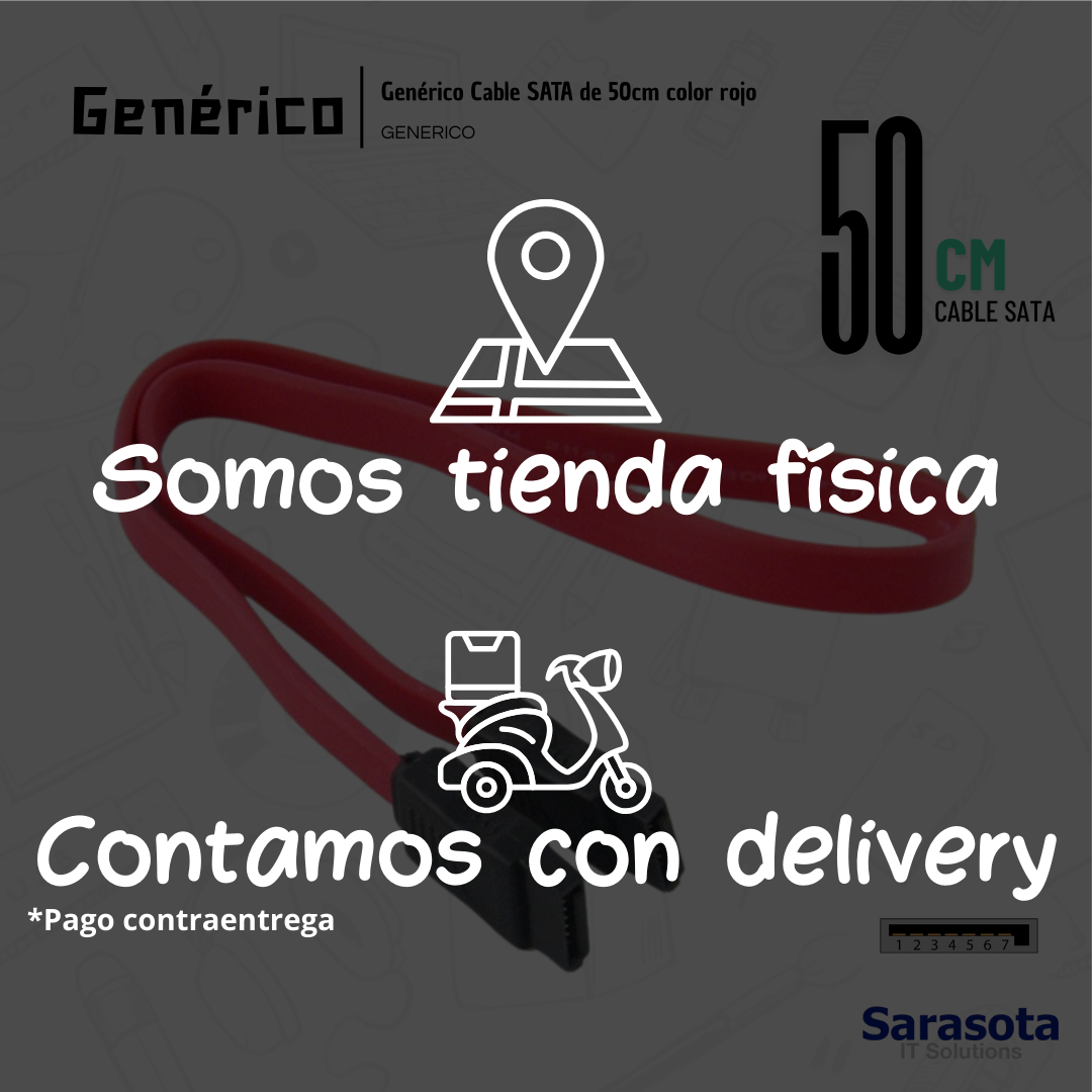 accesorios para electronica - Cable SATA Rojo Somos Sarasota IT Solutions 1