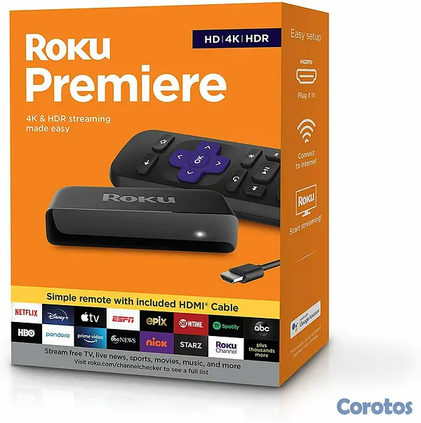 accesorios para electronica - Roku Premiere 4K - convierte tu TV en smart TV. 2