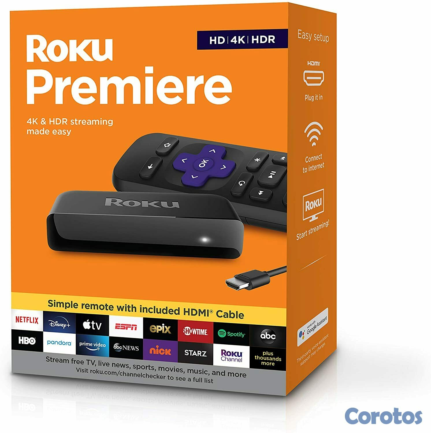 accesorios para electronica - Roku Premiere 4K - convierte tu TV en smart TV. 2