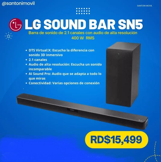 accesorios para electronica - Barra de sonido LG SN5