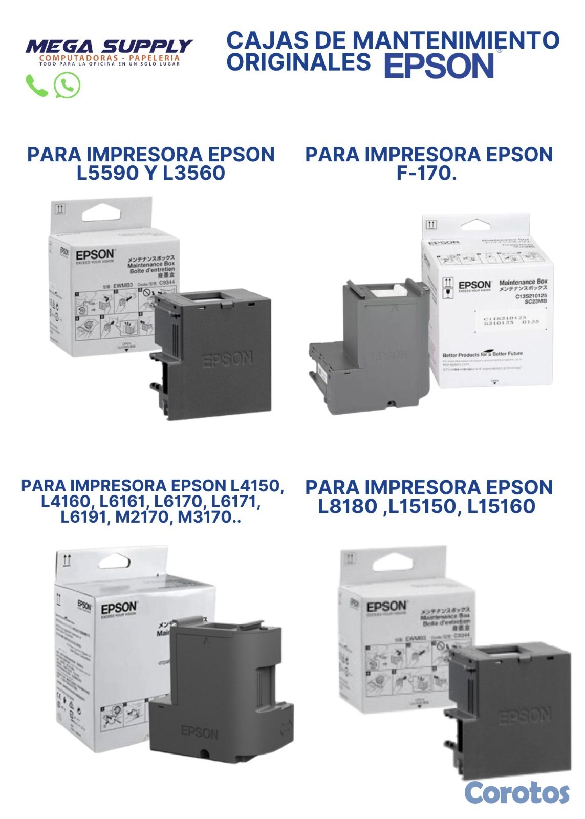 impresoras y scanners - TENEMOS TODAS LAS CAJAS DE MANTENIEMIENTO EPSON