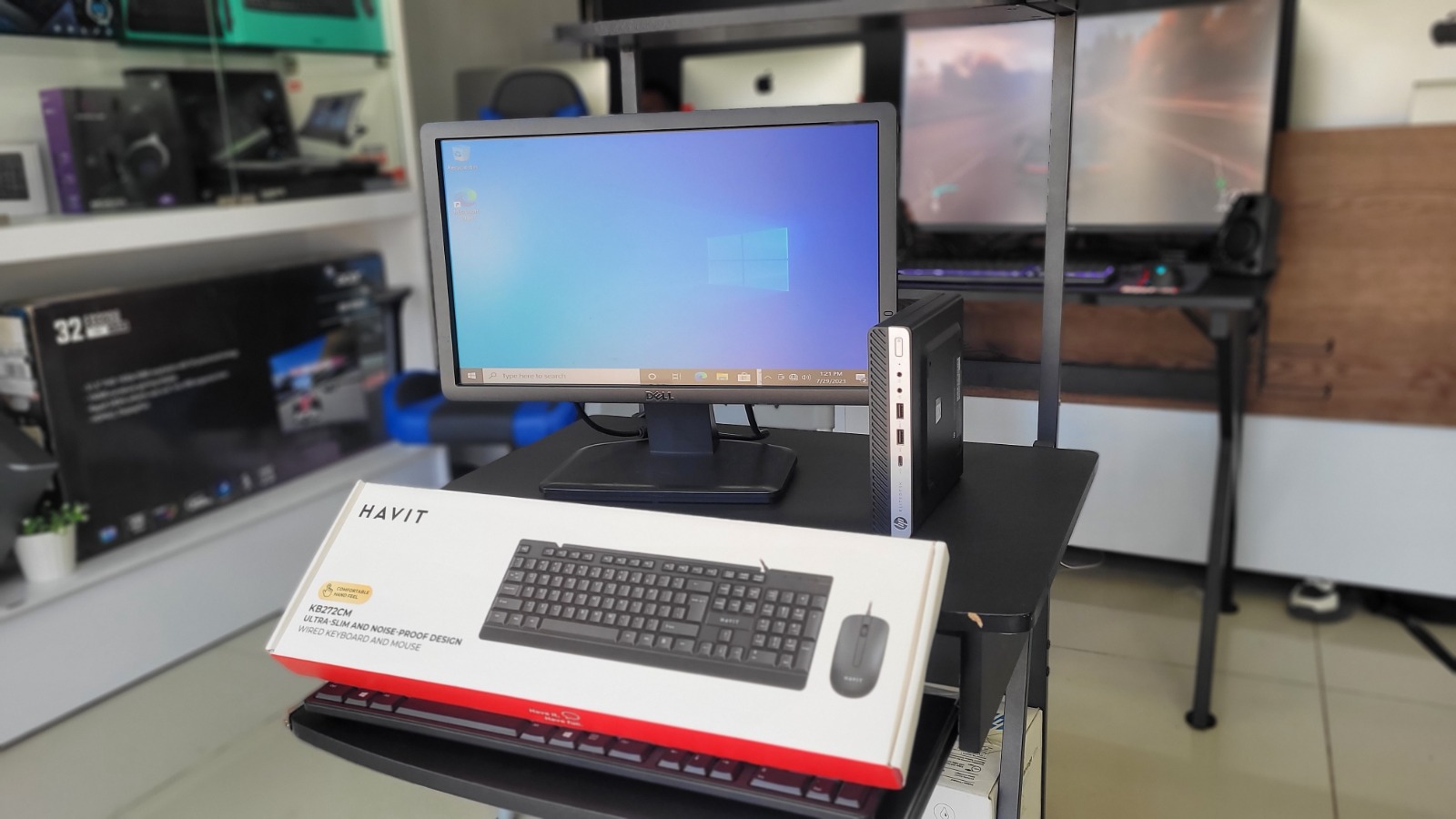 computadoras y laptops - COMPUTADORA COMPLETA Micro HP Elitedesk g3 i7 7ma 1