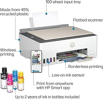 impresoras y scanners - HP SMART TANK 520 -WI-FI - SISTEMA DE TINTA CONTINUA DE FABRICA,COPIA,SCANNER,PR