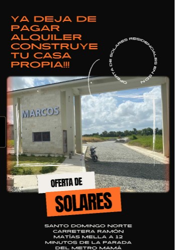 solares y terrenos - PROYECTO RESIDENCIAL DON MARCÓ CON TODOS LOS SERVICIOS YA INSTALADOS