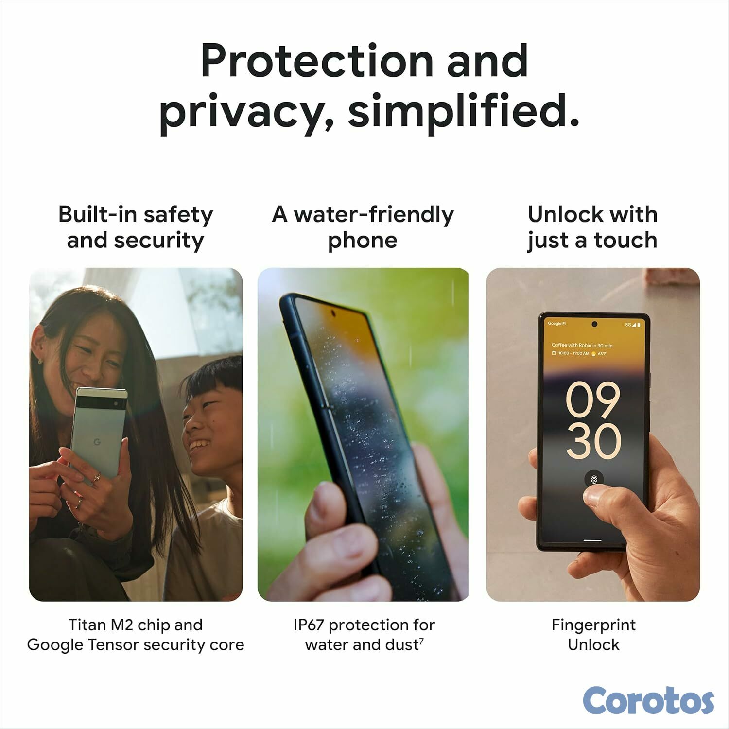 celulares y tabletas - Google Pixel 6a desbloqueado 128GB, Android 15, Actualizaciones hasta julio 2027 5