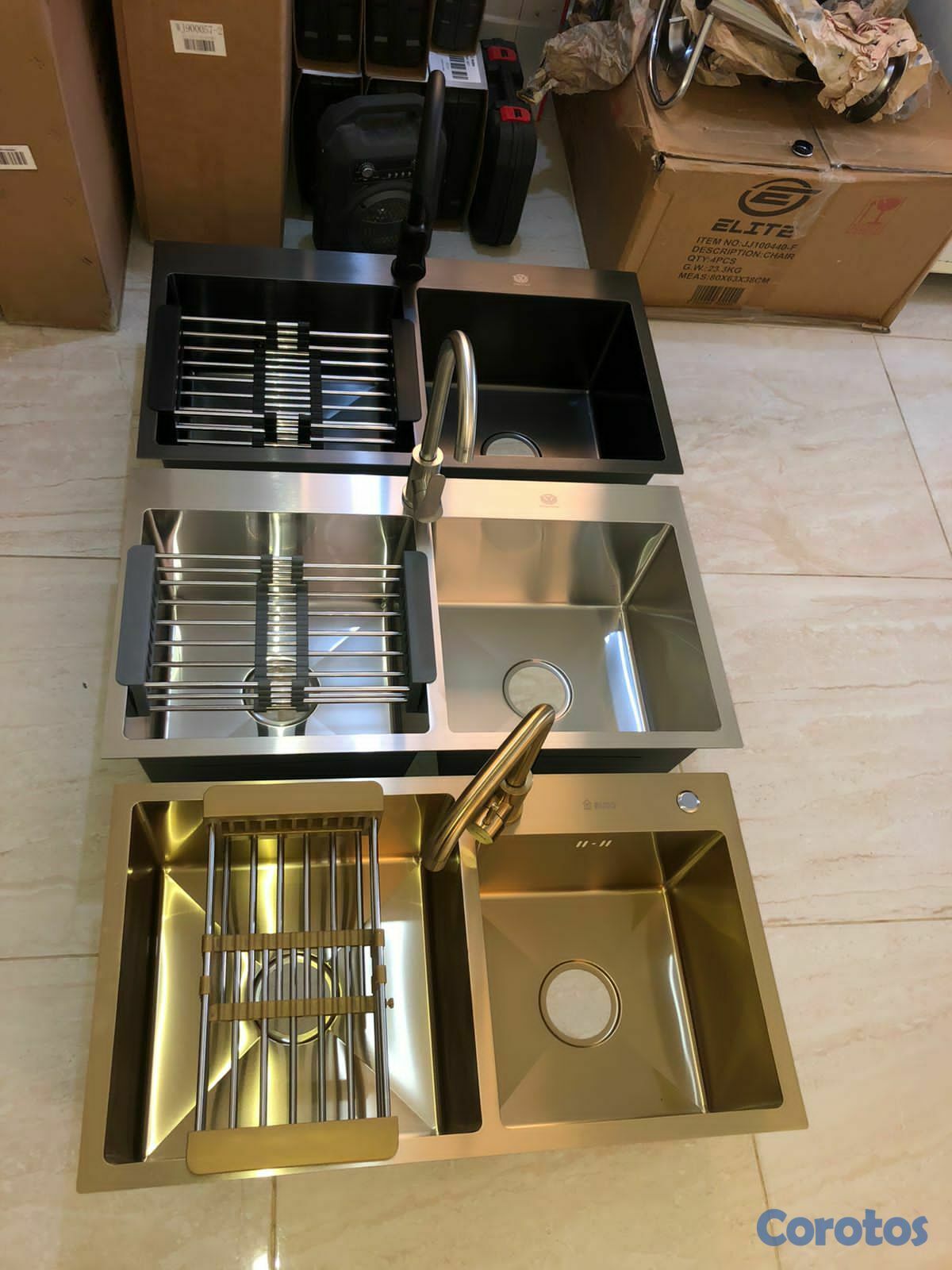 cocina - fregadero en acero inoxidable 