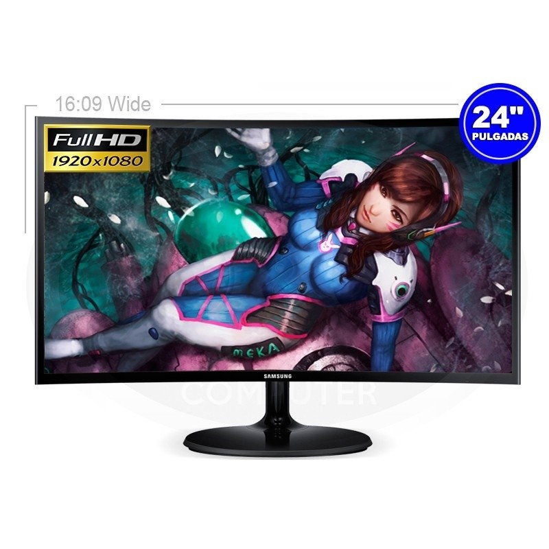computadoras y laptops - MONITOR CURVO SAMSUNG 24 pulgadas MODELO NUEVO FHD (1,920 X 1,080)
